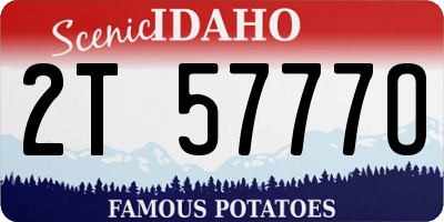 ID license plate 2T5777O