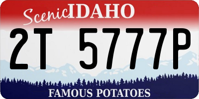 ID license plate 2T5777P