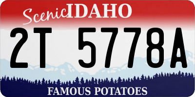 ID license plate 2T5778A