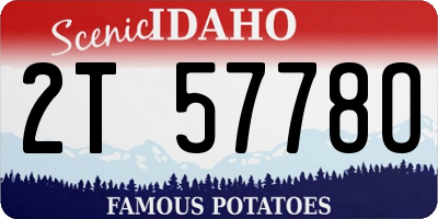 ID license plate 2T5778O