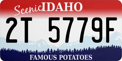 ID license plate 2T5779F