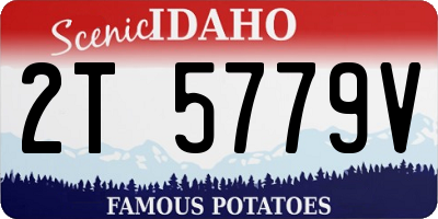 ID license plate 2T5779V