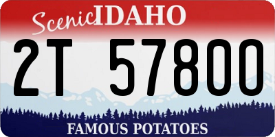 ID license plate 2T5780O