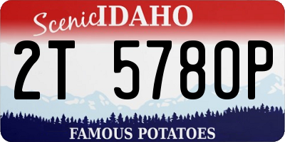 ID license plate 2T5780P