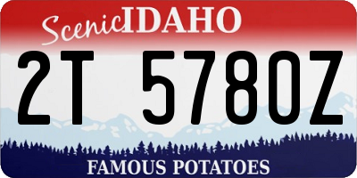 ID license plate 2T5780Z