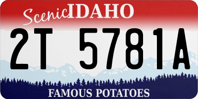 ID license plate 2T5781A