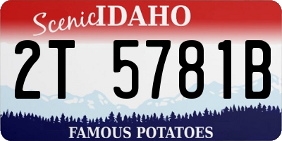 ID license plate 2T5781B