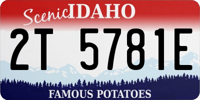 ID license plate 2T5781E