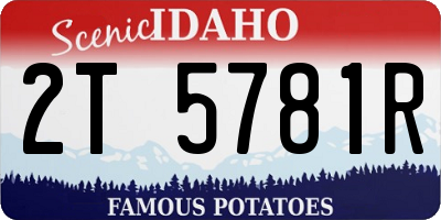ID license plate 2T5781R