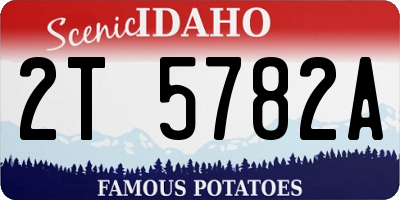 ID license plate 2T5782A