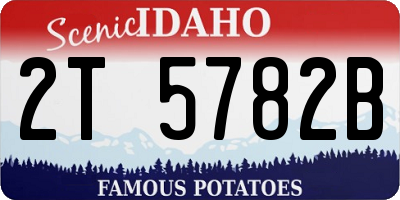 ID license plate 2T5782B