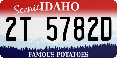ID license plate 2T5782D