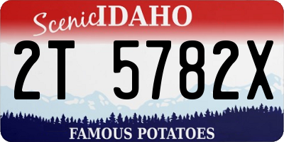 ID license plate 2T5782X