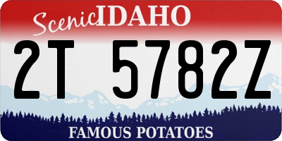 ID license plate 2T5782Z
