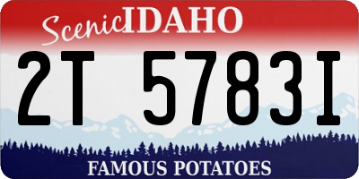 ID license plate 2T5783I