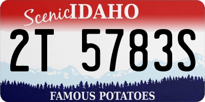 ID license plate 2T5783S