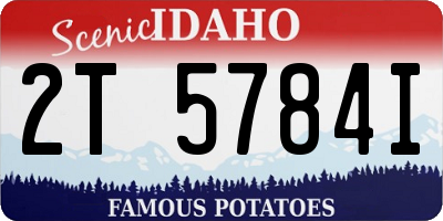 ID license plate 2T5784I