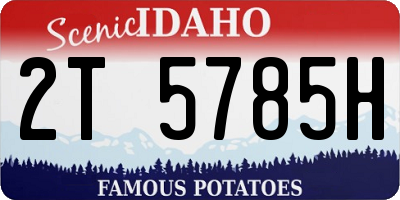 ID license plate 2T5785H