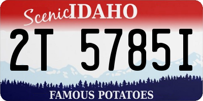 ID license plate 2T5785I