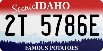 ID license plate 2T5786E
