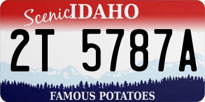 ID license plate 2T5787A