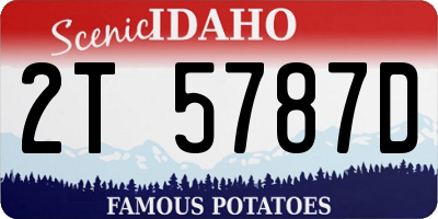 ID license plate 2T5787D