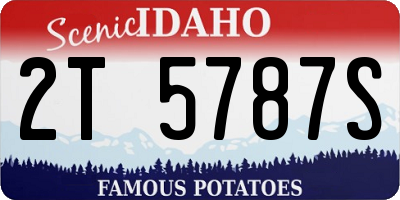 ID license plate 2T5787S