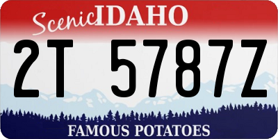ID license plate 2T5787Z