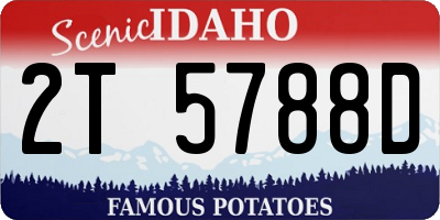 ID license plate 2T5788D