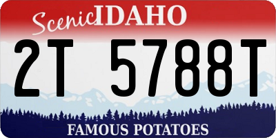 ID license plate 2T5788T