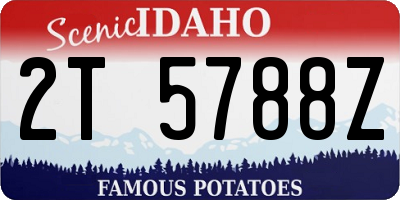 ID license plate 2T5788Z