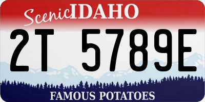 ID license plate 2T5789E