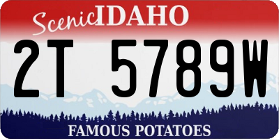 ID license plate 2T5789W