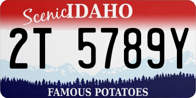ID license plate 2T5789Y