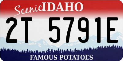 ID license plate 2T5791E