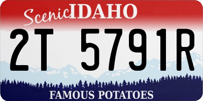 ID license plate 2T5791R