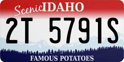 ID license plate 2T5791S