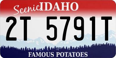 ID license plate 2T5791T