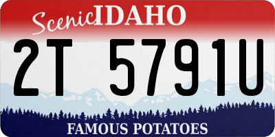 ID license plate 2T5791U