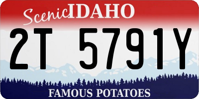 ID license plate 2T5791Y