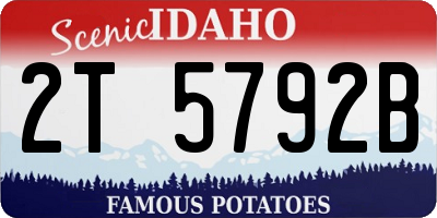 ID license plate 2T5792B