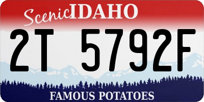 ID license plate 2T5792F