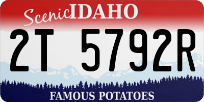 ID license plate 2T5792R