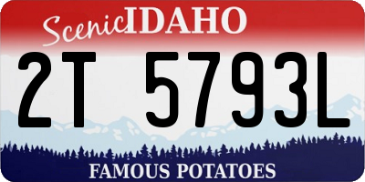 ID license plate 2T5793L
