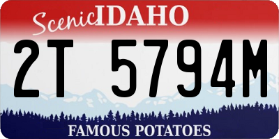 ID license plate 2T5794M