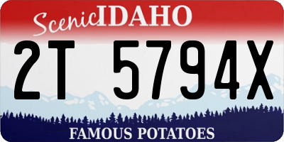 ID license plate 2T5794X