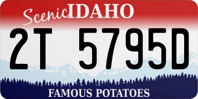 ID license plate 2T5795D