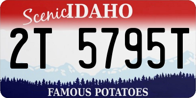 ID license plate 2T5795T