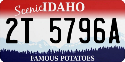 ID license plate 2T5796A