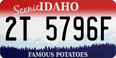 ID license plate 2T5796F